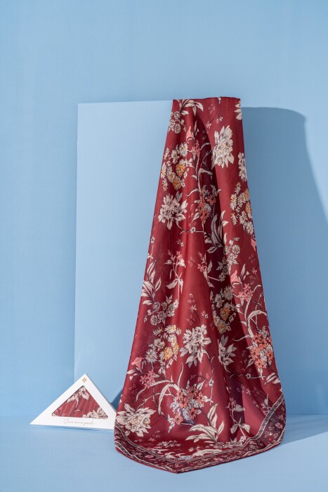 Kadın Spring Soft Limira Eşarp BORDO - Jawel