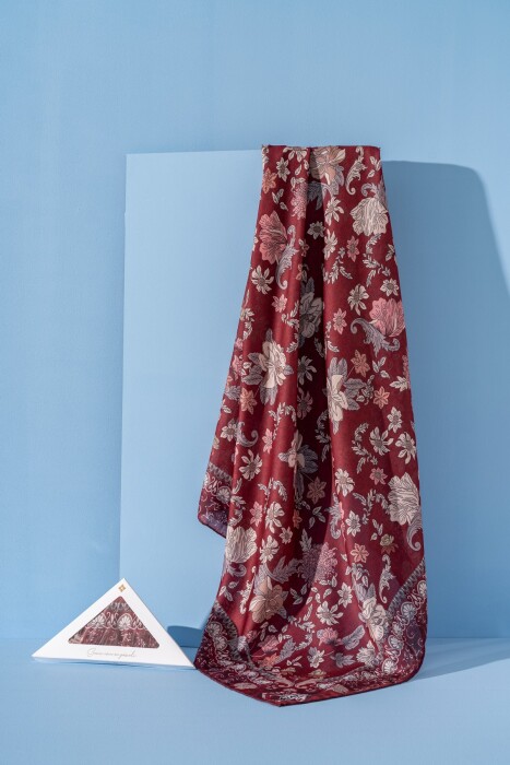 Kadın Spring Soft Misya Eşarp BORDO - Jawel