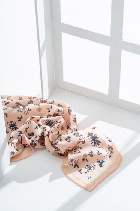 Kadın Digital Baskılı Çiçek Desen Soft Eşarp YENİ DÜNYA - Jawel