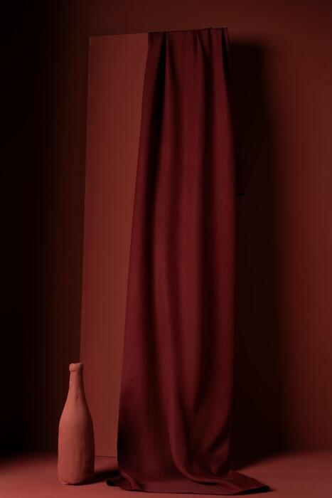 Kadın Kırışmaz Janjan Şal 185*70 Cm BORDO - Jawel