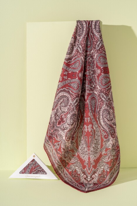 Kadın Spring Soft Carissa Eşarp BORDO - Jawel