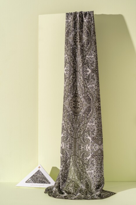 Kadın Etnik Desen Soft Nysa Şal HAKİ - Jawel