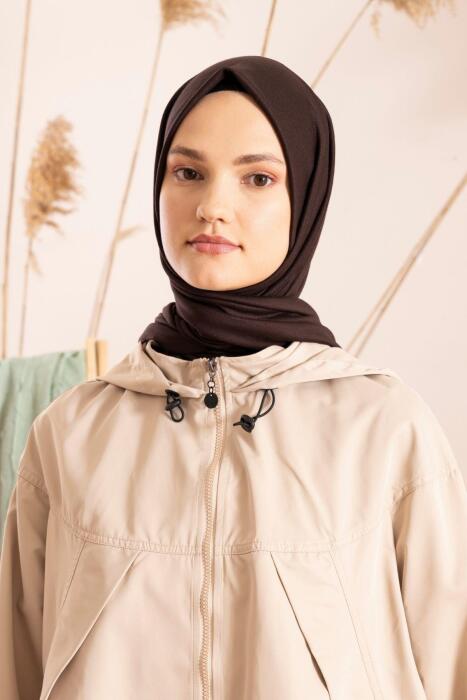 Kadın Tesettür Terletme Yapmayan İç Göstermez Penye Şal ACI KAHVE - Jawel