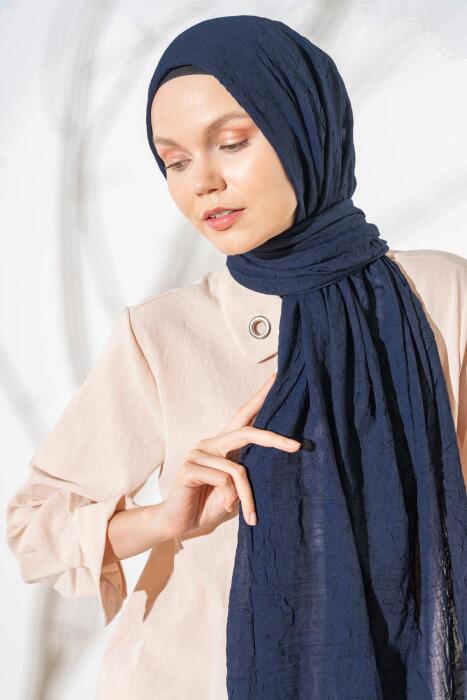 Kadın Bambu Şal LACİVERT - Jawel