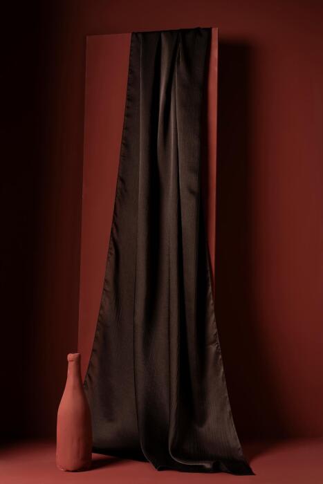 Kadın Kırışmaz Janjan Şal 185*70 Cm KOYU KAHVE - Jawel