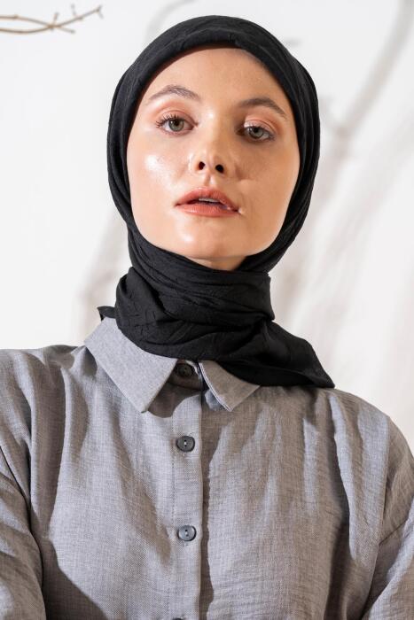 Kadın Bambu Eşarp SİYAH - Jawel