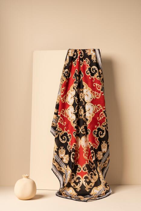 Kadın Soft Eşarp Lesmira KIRMIZI - Jawel