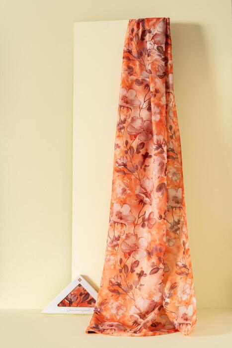 Kadın Çiçekli Pachira Soft Şal TURUNCU - Jawel