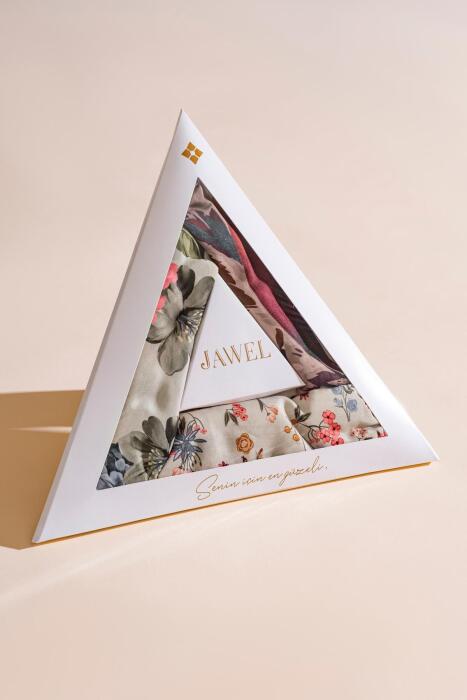 Kadın Soft Eşarp Paketi (Bordo Ekru-Haki Bordo-Gül Bordo) - Jawel