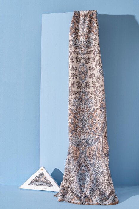 Kadın Etnik Desen Soft Alinda Şal HARDAL - Jawel