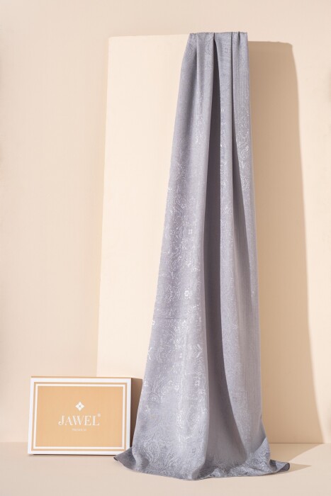Kadın Libissa Modal Floş Şal GÜMÜŞ GRİ - Jawel