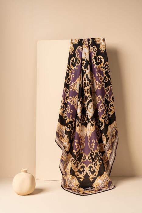 Kadın Soft Eşarp Lesmira MOR - Jawel