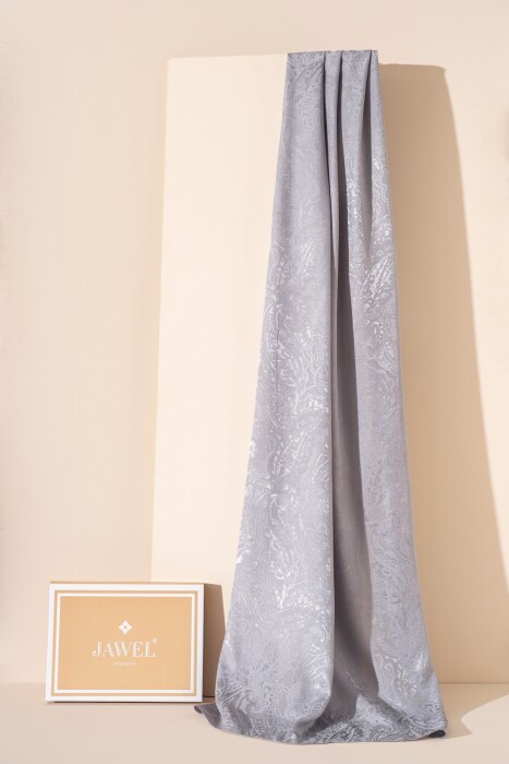 Kadın Karelya Modal Floş Şal GÜMÜŞ GRİ - Jawel