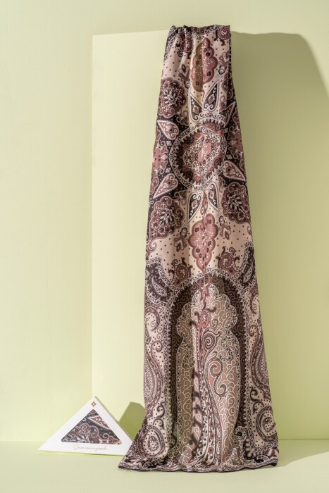 Kadın Etnik Desen Soft Tlos Şal SİYAH - Jawel