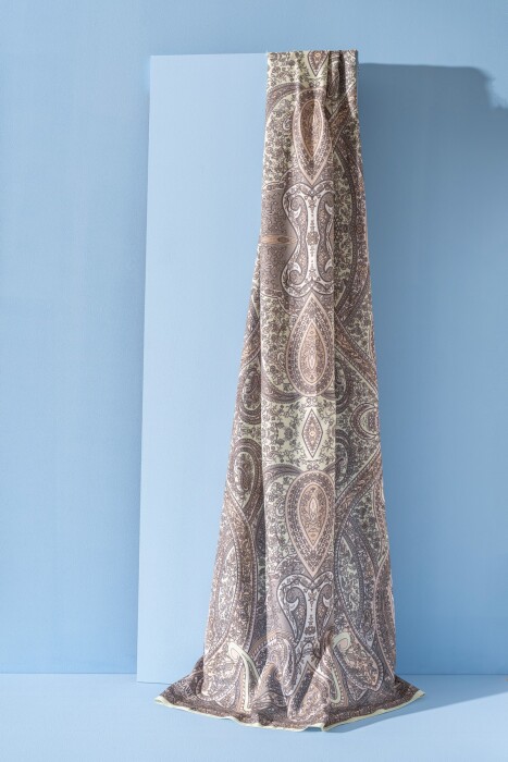 Kadın Etnik Desen Soft Şal Prusa 152.04.0003 LİME - Jawel