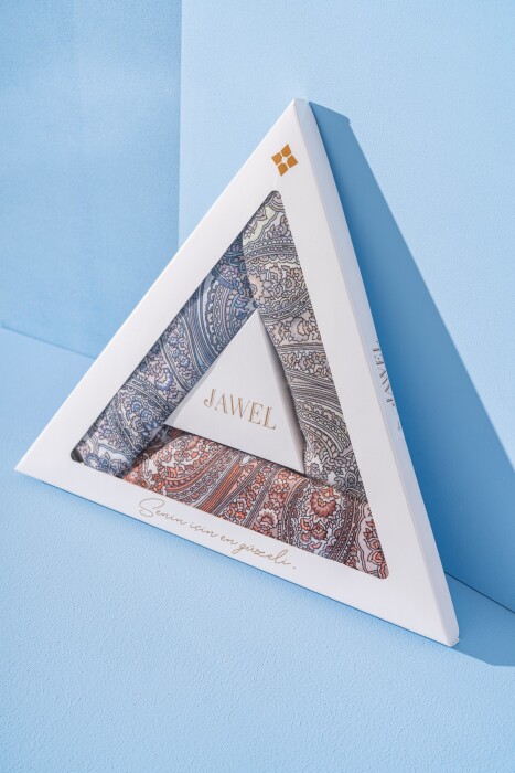 Kadın Spring Soft Eşarp Paketi Barissa (Bebe Mavi-Turuncu-Lime) - Jawel