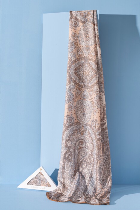 Kadın Etnik Desen Soft Tlos Şal HARDAL - Jawel