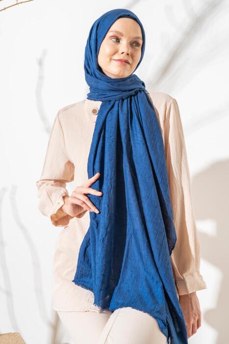 Kadın Bambu Şal KOYU İNDİGO 