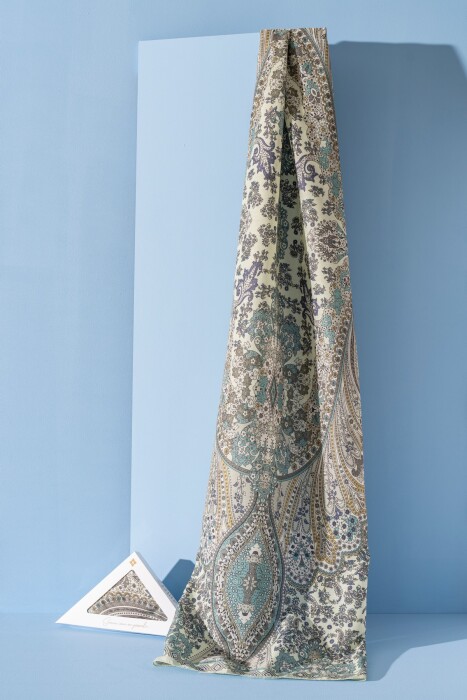 Kadın Etnik Desen Soft Alinda Şal SOFT YEŞİL - Jawel