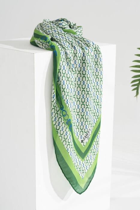 Kadın Tesettür Digital Desen 1 Soft Eşarp ZÜMRÜT 