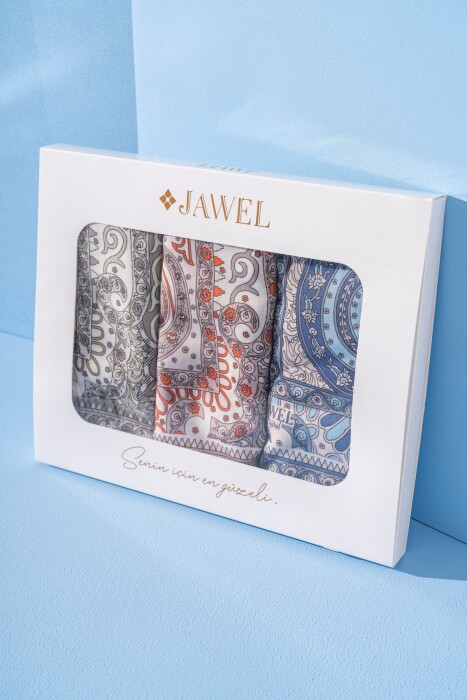 Kadın Tlos Soft Şal Paketi (Lime-Turuncu-Bebe Mavi) - Jawel