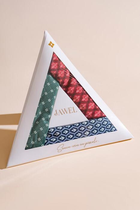 Kadın Soft Eşarp Paketi ( Bordo-Zümrüt-Lale Lacivert) - Jawel