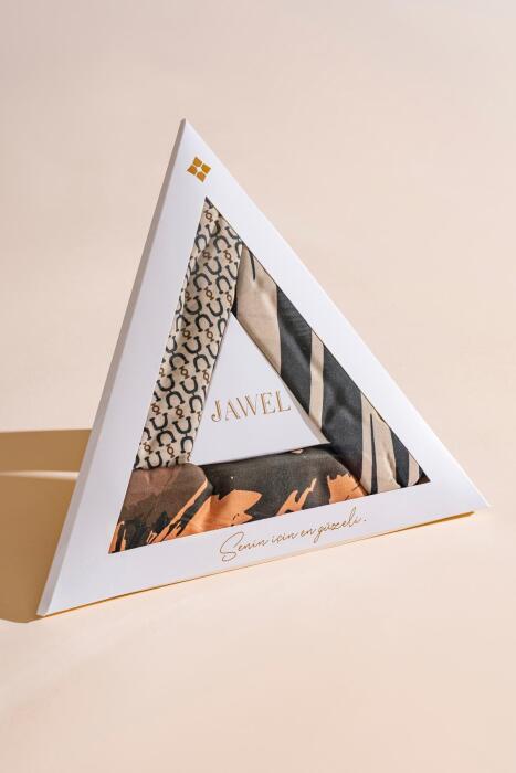 Kadın Soft Eşarp Paketi (Kahve-Sütlü Kahve-Zebra Siyah-Krem) - Jawel