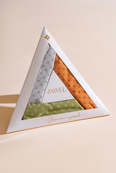 Kadın Soft Eşarp Paketi (Açık Gri-Kahve-Fıstık Yeşil) - Jawel