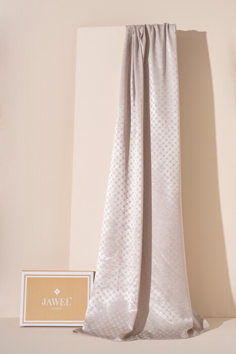 Kadın Küçük Kareli Modal Floş Şal KREM - Jawel