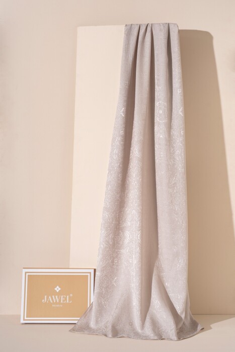 Kadın Libissa Modal Floş Şal KREM - Jawel