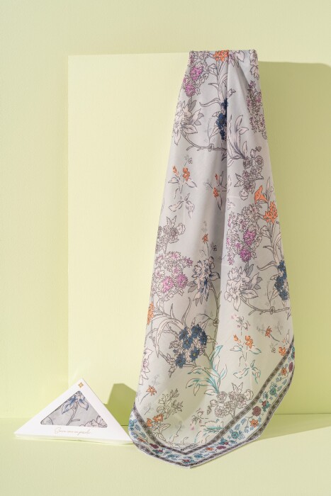 Kadın Spring Soft Limira Eşarp AÇIK GRİ - Jawel