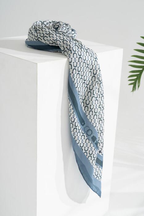 Kadın Tesettür Digital Desen 1 Soft Eşarp AÇIK GRİ 