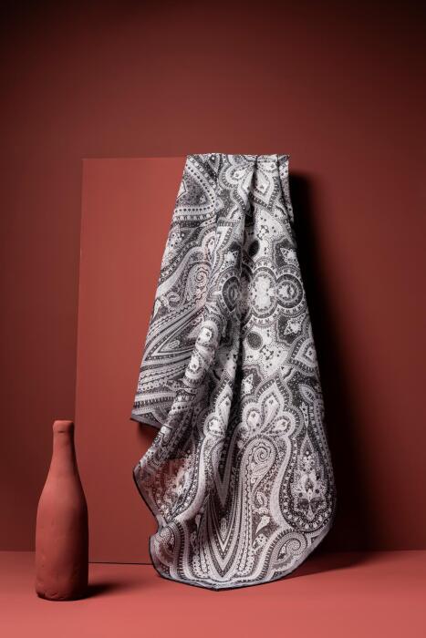 Kadın Etnik Desenli Soft Eşarp ANTRASİT - Jawel