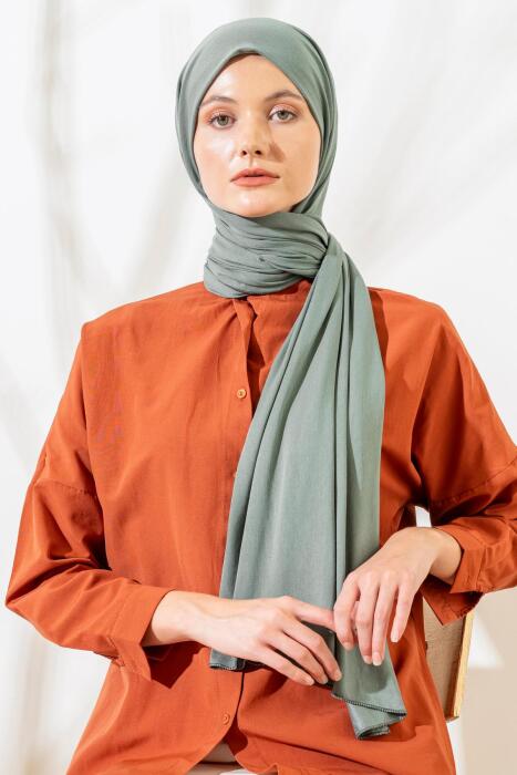 Kadın Tesettür Terletme Yapmayan İç Göstermez Penye Şal AÇIK HAKİ 