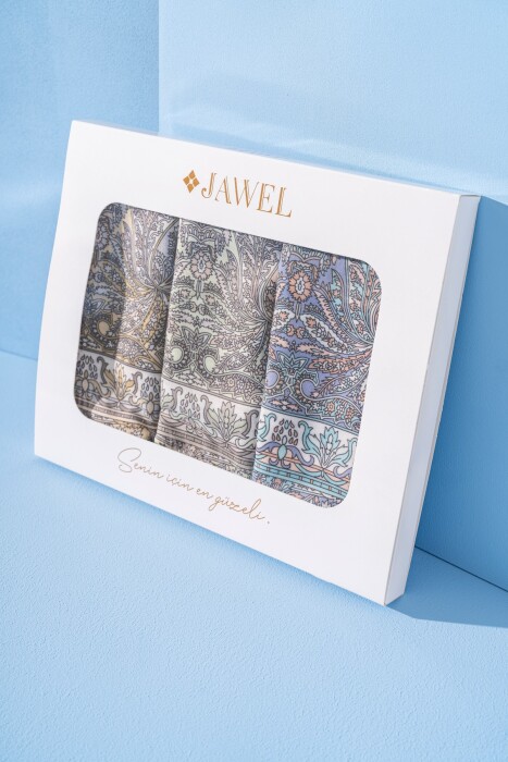 Kadın Nysa Soft Şal Paketi (Lime-Turkuaz-Yağ Yeşili) - Jawel