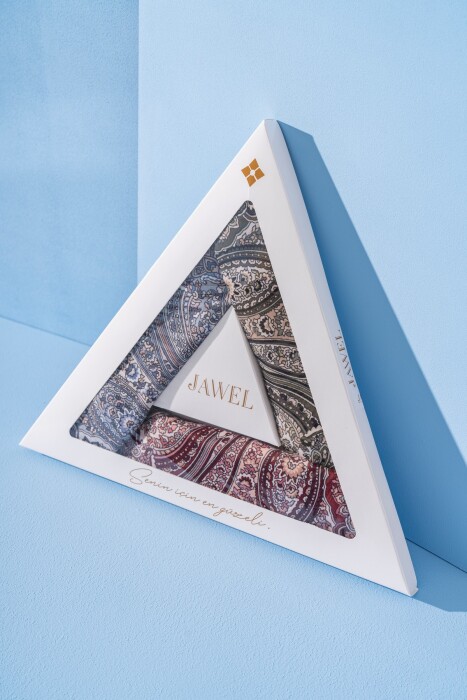 Kadın Spring Soft Eşarp Paketi Barissa (İndigo-Bordo-Haki) - Jawel