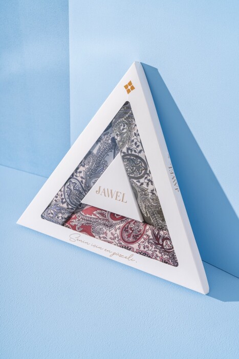 Kadın Spring Soft Eşarp Paketi Carissa (Bordo-Haki-Gri) - Jawel