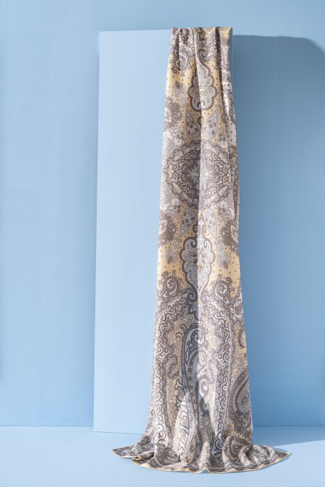 Kadın Etnik Desen Soft Tlos Şal YAĞ YEŞİLİ - Jawel