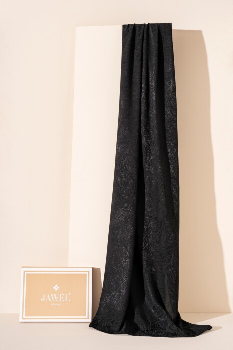 Kadın Karelya Modal Floş Şal SİYAH - Jawel