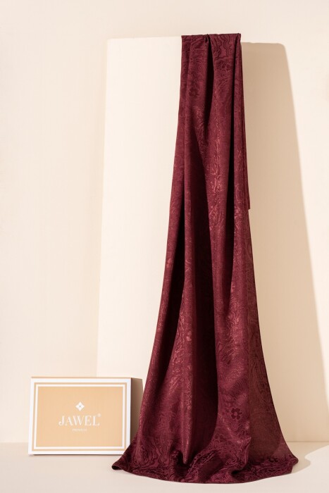 Kadın Karelya Modal Floş Şal BORDO - Jawel