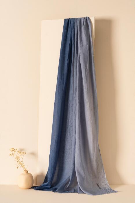 Kadın Degrade Konfor Şal KOYU İNDİGO - Jawel