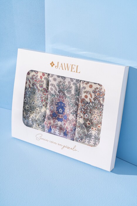 Kadın Alinda Soft Şal Paketi (Turuncu-İndigo-Açık Yağ Yeşili) - Jawel