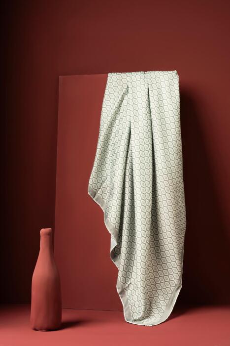 Kadın Lale Desen Soft Eşarp SOFT YEŞİL - Jawel