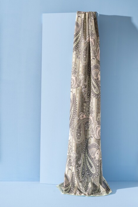 Kadın Etnik Desen Soft Şal Adessa LİME - Jawel