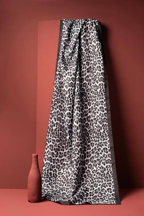 Kadın Leopar Desen Soft Şal SİYAH - Jawel