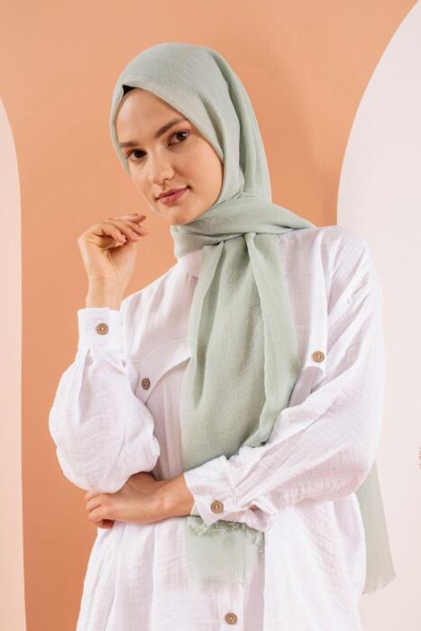 Kadın Konfor Şal 195/85 Cm SU YEŞİLİ 