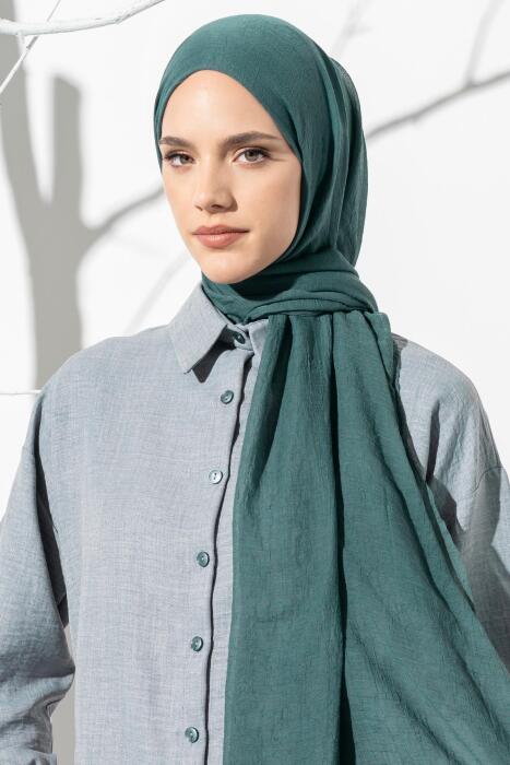 Kadın Konfor Şal 195/85 Cm PETROL YEŞİLİ 