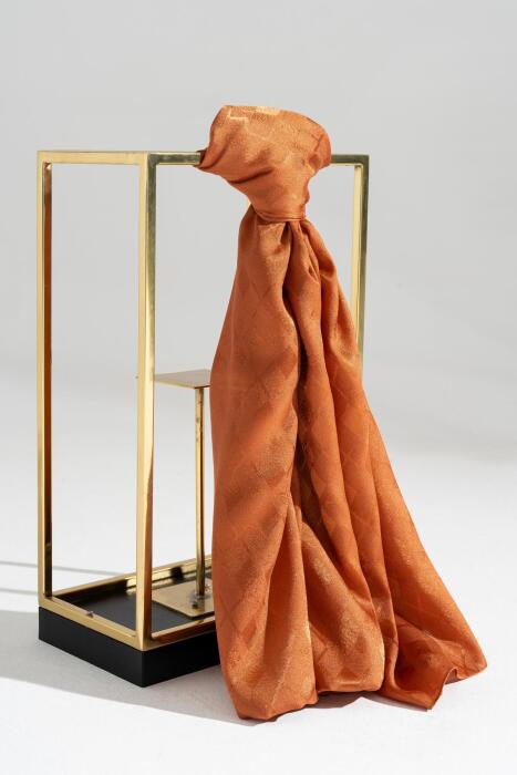 Kadın Tesettür Karışımlı Jakarlı Şal AÇIK BAKIR 