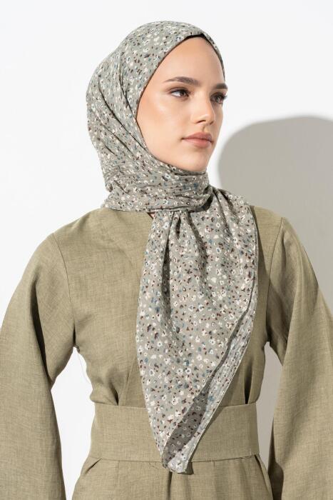 Kadın Tesettür Kırışmaz Bürümcük Eşarp AÇIK KÜF YEŞİLİ - Jawel