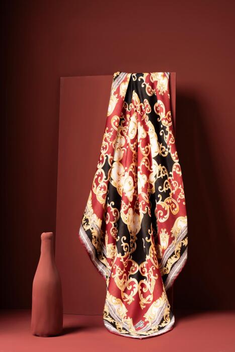 Kadın Soft Eşarp Lesmira BORDO - Jawel